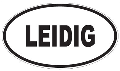 LEIDIG - Oval Sticker