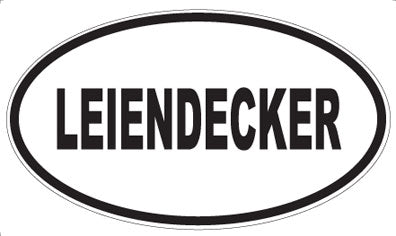 LEIENDECKER - Oval Sticker