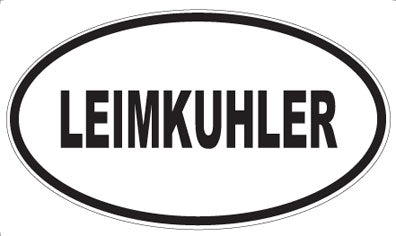 LEIMKUHLER - Oval Sticker