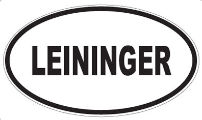 LEININGER - Oval Sticker