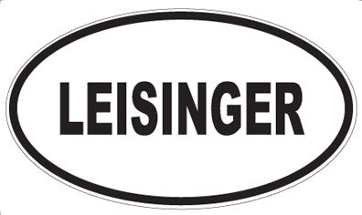LEISINGER - Oval Sticker