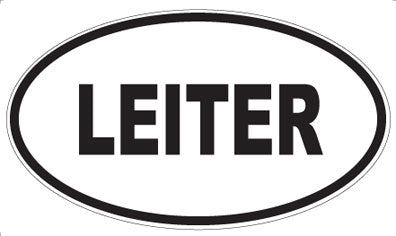 LEITER - Oval Sticker