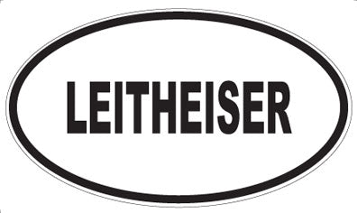 LEITHEISER - Oval Sticker