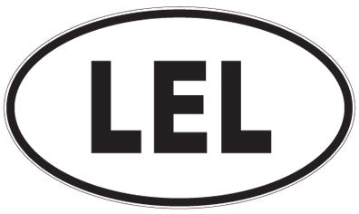 LEL - 3 Letter Initials Oval Sticker