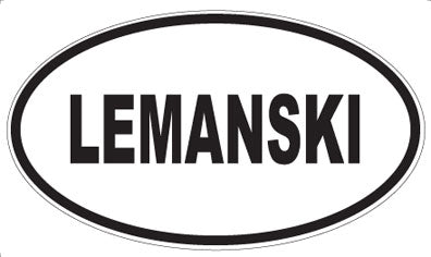 LEMANSKI - Oval Sticker