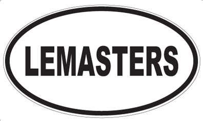 LEMASTERS - Oval Magnet