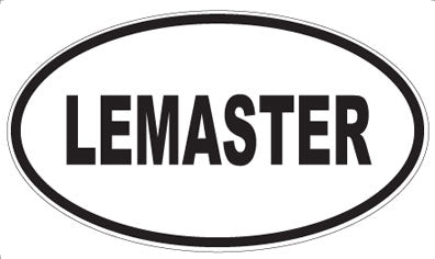 LEMASTER - Oval Magnet