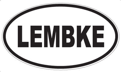 LEMBKE - Oval Sticker