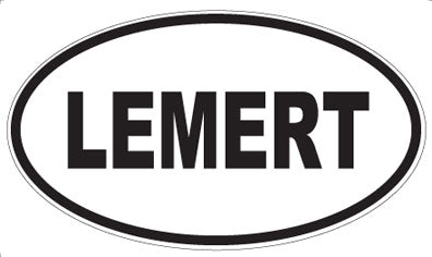 LEMERT - Oval Sticker