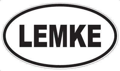 LEMKE - Oval Sticker