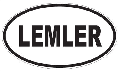 LEMLER - Oval Sticker