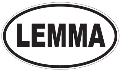 LEMMA - Oval Sticker