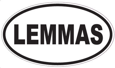 LEMMAS - Oval Sticker