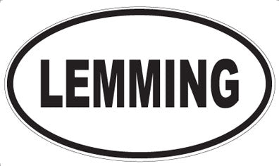 LEMMING - Oval Sticker