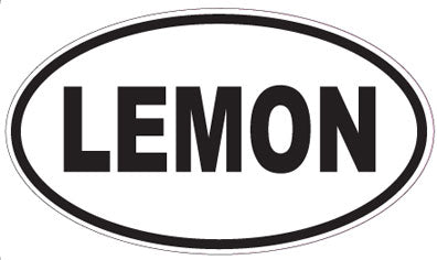 LEMON - Oval Sticker