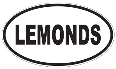 LEMONDS - Oval Sticker