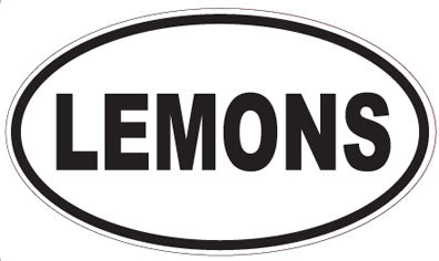 LEMONS - Oval Sticker