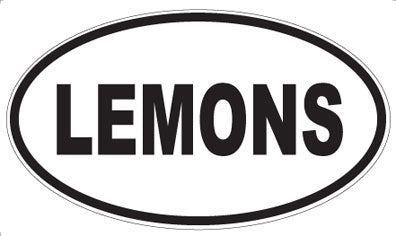 LEMONS - Oval Magnet