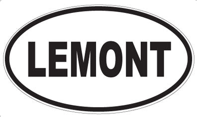 LEMONT - Oval Magnet