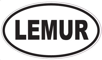 LEMUR - Oval Sticker