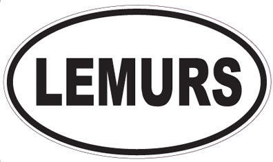LEMURS - Oval Sticker
