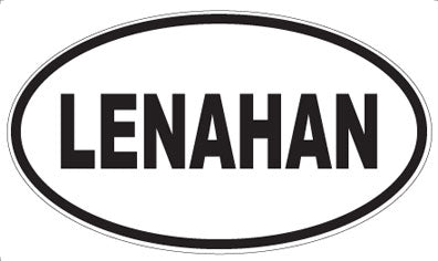 LENAHAN - Oval Sticker