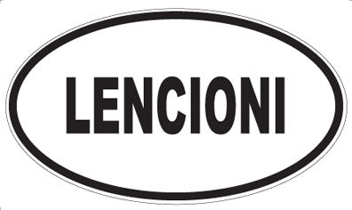 LENCIONI - Oval Sticker