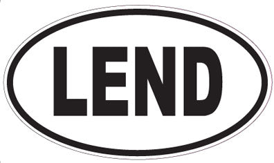 LEND - Oval Sticker