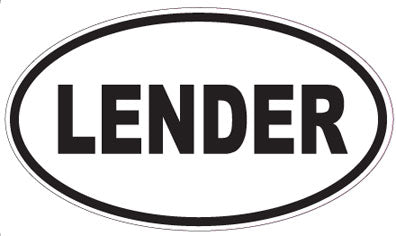 LENDER - Oval Sticker