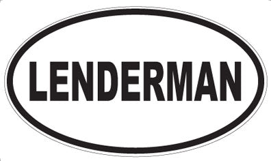 LENDERMAN - Oval Sticker