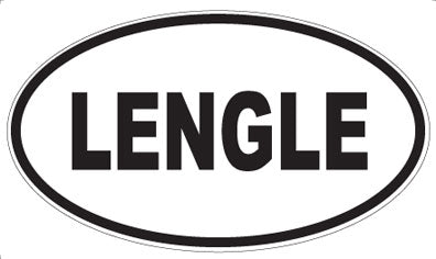 LENGLE - Oval Sticker