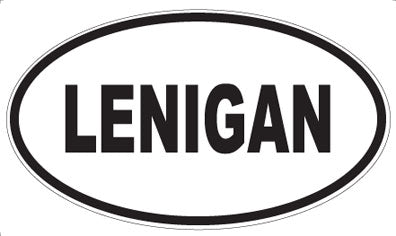 LENIGAN - Oval Sticker