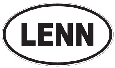 LENN - Oval Sticker