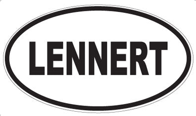 LENNERT - Oval Sticker