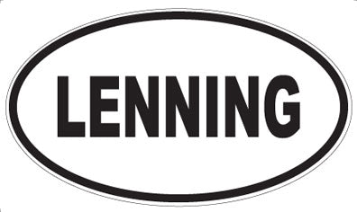 LENNING - Oval Sticker