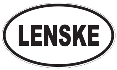 LENSKE - Oval Sticker