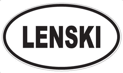 LENSKI - Oval Sticker
