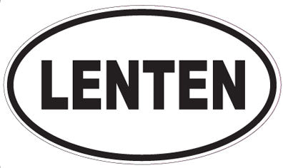 LENTEN - Oval Sticker