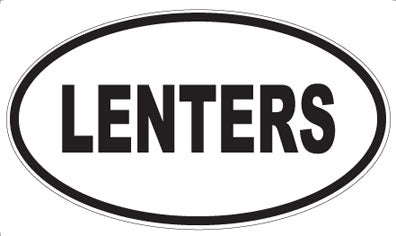 LENTERS - Oval Sticker