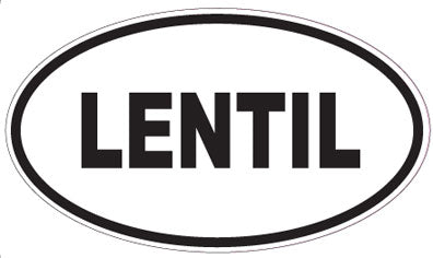 LENTIL - Oval Sticker