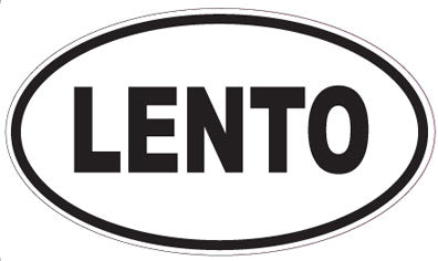LENTO - Oval Sticker