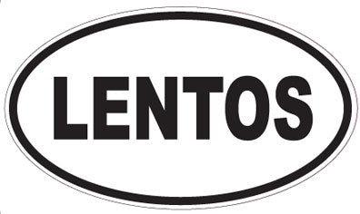 LENTOS - Oval Sticker