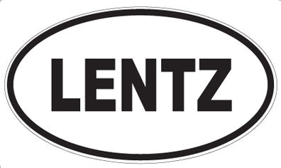 LENTZ - Oval Sticker