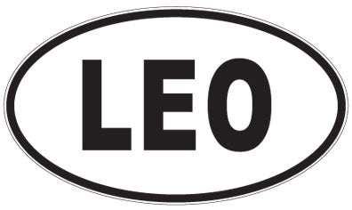 LEO - 3 Letter Initials Oval Sticker