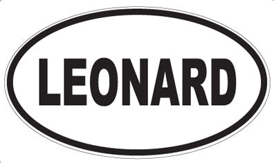 LEONARD - Oval Sticker