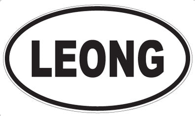 LEONG - Oval Sticker