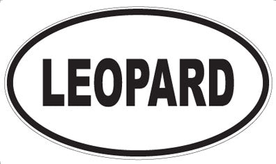 LEOPARD - Oval Sticker