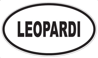 LEOPARDI - Oval Sticker