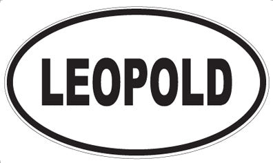 LEOPOLD - Oval Sticker
