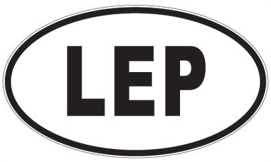 LEP - 3 Letter Initials Oval Sticker